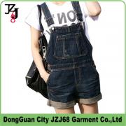 J00338 FACTORY CUSTOM DENIM GIRLS SHORT JUMPSUIT MANY POCKETS