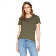 J00302 Olive Oatmeal Heather Summer Short Sleeve Absorb Sweat Women T shirt