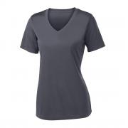 215 Women Gray Classic Daily V Neck Cotton T Shirt