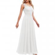 D2007 Custom Designer Modest White Long Maxi Lace Evening Dresses Women Lady Formal Elegant Party Dress