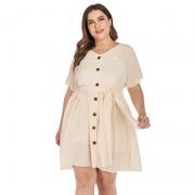 D989 Plus Size Women'S Clothing Elegant Casual Short Summer Dress