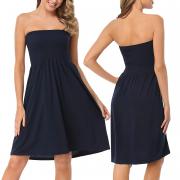 D3057 Strapless Tube Beach Party Casual Sexy Summer Mini Dresses