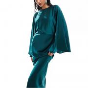 LG3109 Satin Islamic Muslim Modest Wedding Party Long Maxi Dresses
