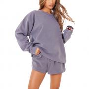 BD1430 Crew Neck Long Sleeve Casual Oversize Terry Sweatshirt