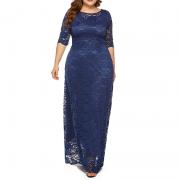 D8113 Lace Elegant Bridesmaid Formal Party Cocktail Evening Dress