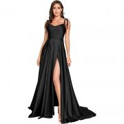 D0001 Lady Prom Elegant Bridesmaids Satin Silk Party Evening Dress