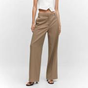 BD1169 Wide Leg Trouser Office Two Side Pockets Casual Suit Pants