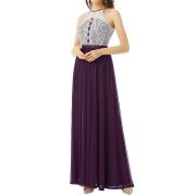 D2018 Sleeveless Formal Lace Chiffon Bridesmaid Evening Party Dress