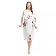 838 Satin Women Pajamas Kimono Robe Wedding Bridesmaid Dressing Gown