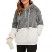 DT1021.1 Plus Size Long Sleeve Winter Fuzzy Fleece Oversized Hoodies