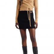 Z1093 Ladies Custom Bodycon Waist Elastic Solid Mini Sexy Skirts