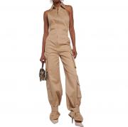 BD1246 Halter Neck Sexy Sleeveless Backless Jumpsuit Streertwear