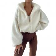 LR9012 Custom Winter Autumn Long Sleeve Teddy Coat Drawstring Jacket