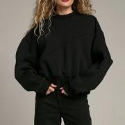 DT1116 Custom Cotton Crewneck Zipper Sweatshirt Pullover Streetwear