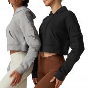 Z2134 Long Sleeve Half Zip Up Hooded Sweatshirt Sport Hoodies Tops