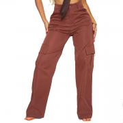 BD1436 Custom Trousers Streetwear Wide Leg Cargo Pockets Pants