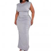 Z2141 Custom Summer Casual Long Sleeveless Bodycon Dress