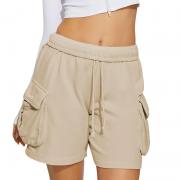 DB1105 Custom Drawstring Elastic Waist Cargo Sweat Shorts
