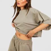 LY1201 Round Neck 100% Cotton Crop Top T-Shirt for Women