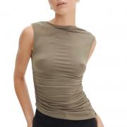 LP1603 Sleeveless Crop Tops Sexy Tank Top Asymmetric Top
