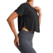 DT1377 Workout Crop Tops Athletic Cropped T-Shirts Gym Tops