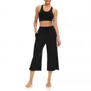 DB1035 Custom Loose Straight Wide Leg Workout Sports Capri Pants