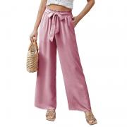 DB1036 Wide Leg Elegant High Waist Loose Flowy Palazzo Pants