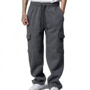 LP06 Heavyweight Fleece Cargo Baggy Cotton Jogging Sweatpants