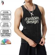 YT1155 Custom Vintage Wash Cotton Tank Top Fitness Undershirt