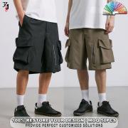 YB1130 Custom Man Twill Baggy Oversized Knee Length Cargo Shorts