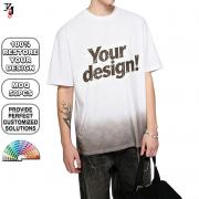 YT1137 Custom Logo Men Gradient Washed Cotton Oversize T Shirt