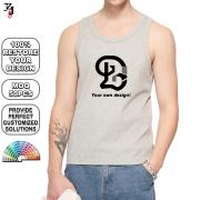 YT1134 Custom Logo Men Solid Casual Sleeveless Cotton Tank Top