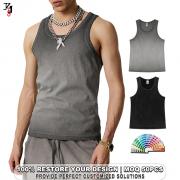 YT1155 OEM ODM Man Racerback Vest Vintage Washed Tank Top