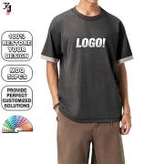 YT1163 Custom Crew Neck Contrast Edge Short Sleeve T Shirt
