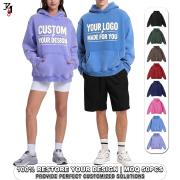 YT1008 Custom Vintage Wash Distressed Edge Fleece Hoodie